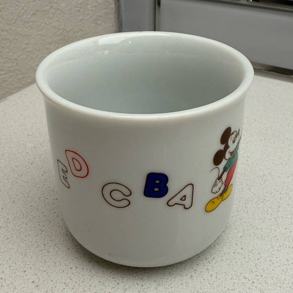 Vintage Walt Disney Productions Mickey Mouse Donald Duck Child Mug Porcelain - Picture 6 of 12